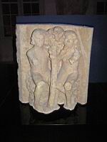 Reims, Cathedrale, Bras nord du transept, Voussures de la Rose, Histoire d'Adam et Eve (8)